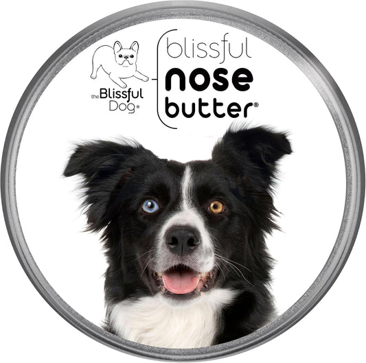 The Blissful Dog Border Collie Nose Butter for Dry, Cracked Skin, Lick-Safe Dog Nose Balm with Moisturizing Shea Butter, Almond, Olive, and Essential Oils, Pet Supplies, Uncented, 4 oz.