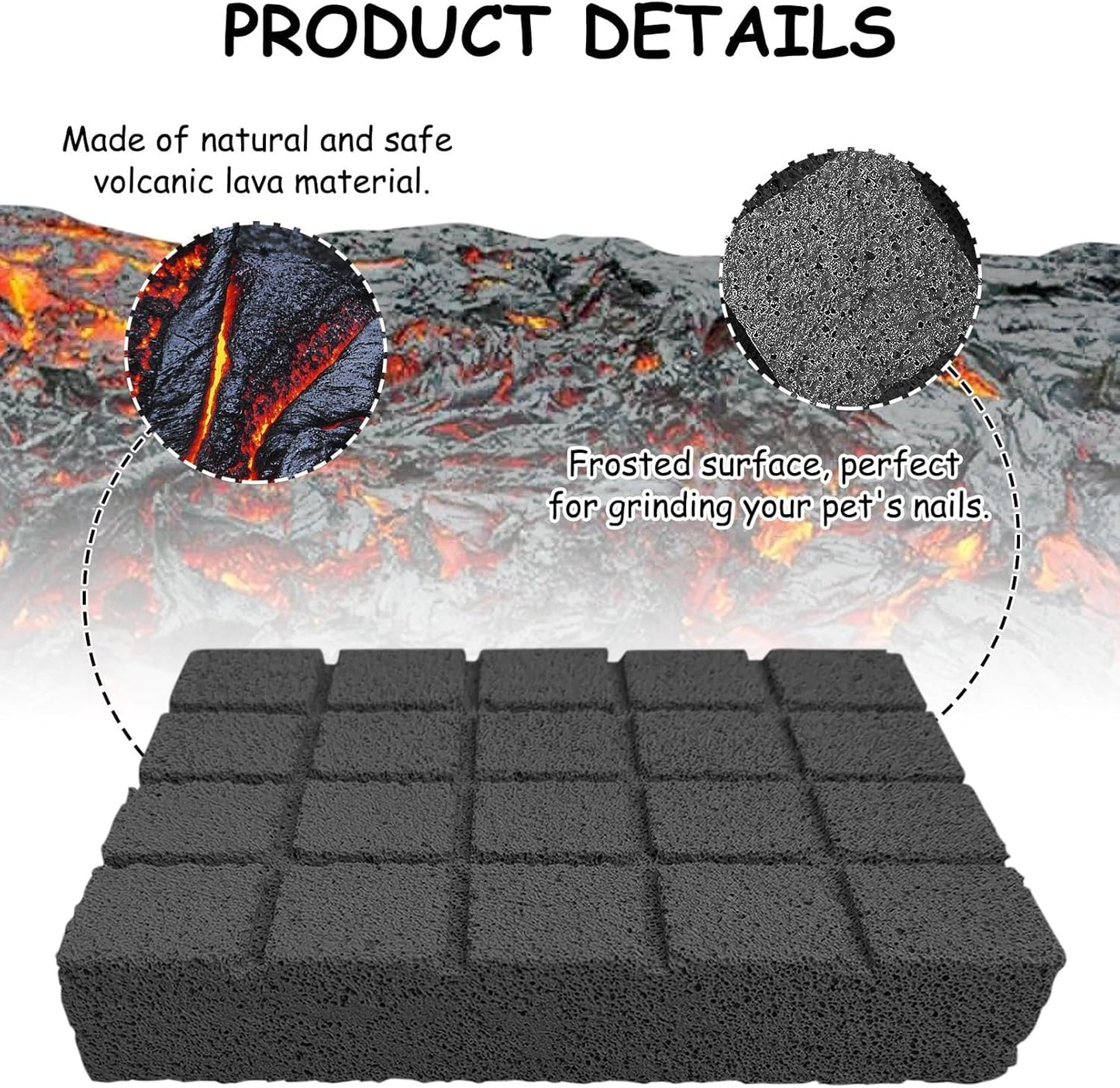 Hamiledyi 10PCS Rabbit Scratching Pads Bunny Lava Grinding Claw Pads Small Animal Foot Pads Hamster Scratch Board Chew Toys for Gerbil Chinchilla Hedgehog Guinea Pig Cage Accessories