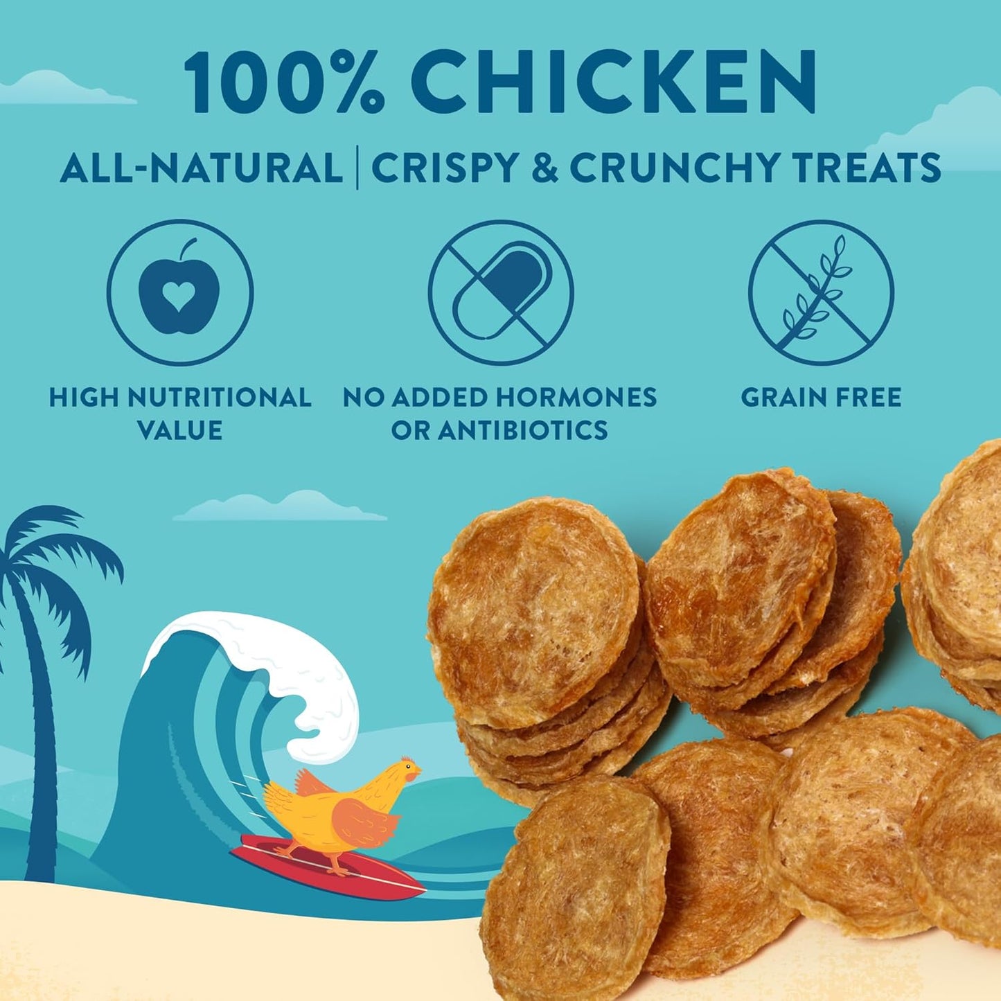 Chicken Chips – Single Ingredient Dog Treats, All Natural & Healthy Training Snacks for Small, Medium & Large Breeds, Puppies – High Protein, Made in USA 16oz