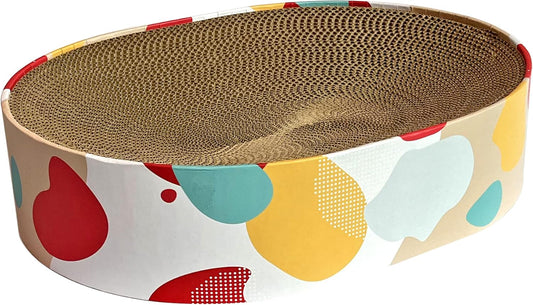 Cat Scratcher Lounge Bed - Lounge Couch for Indoor Cats Oval Shape 17"x13" Long Lasting Furniture