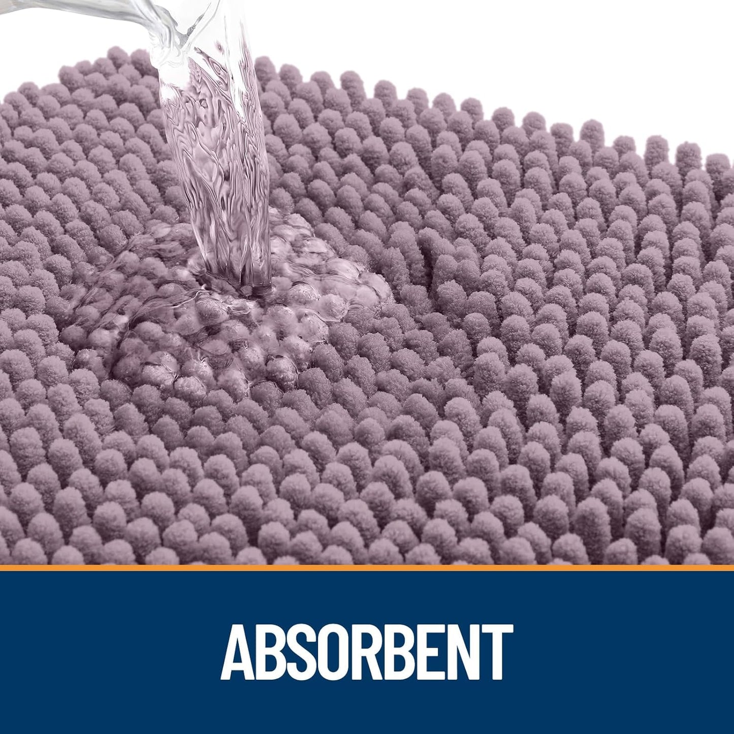 OLANLY Dog Door Mat for Muddy Paws 36x24, Absorbs Moisture and Dirt, Absorbent Non-Slip Washable Doormat, Quick Dry Chenille Mud Mat for Dogs, Entry Indoor Entryway Carpet for Inside Floor, Deep Plum