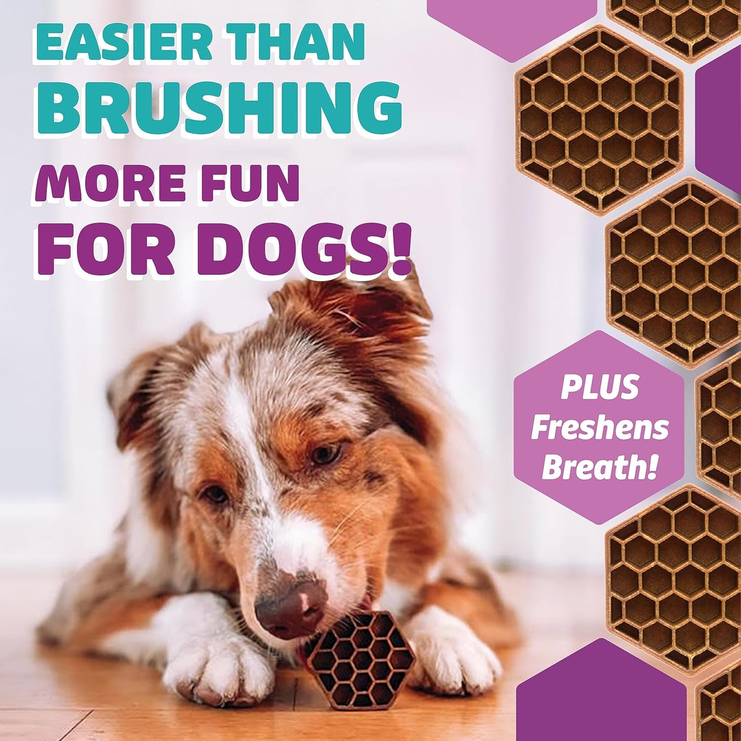 Dog Dental Treats – Vet VOHC Approved – Delicious Chicken Protein – Removes Tartar with Cleaning Comb Shape – Dental Dog Treats for Medium Dogs (12oz, 15 Count)