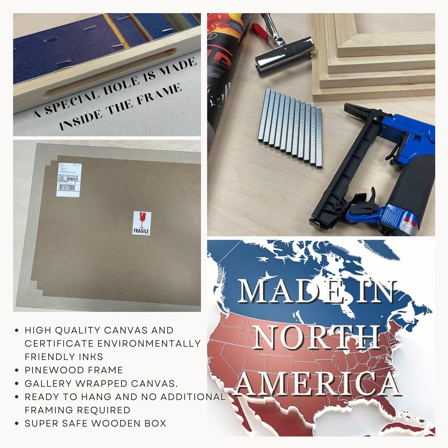 Nature Wall Art Prints - Ocean Forest Mountain Lake Canvas Landscapes - Small to Extra Large Living Room Bedroom Kitchen Bathroom Décor (Blue Ocean Wave, 16L" x 24W")