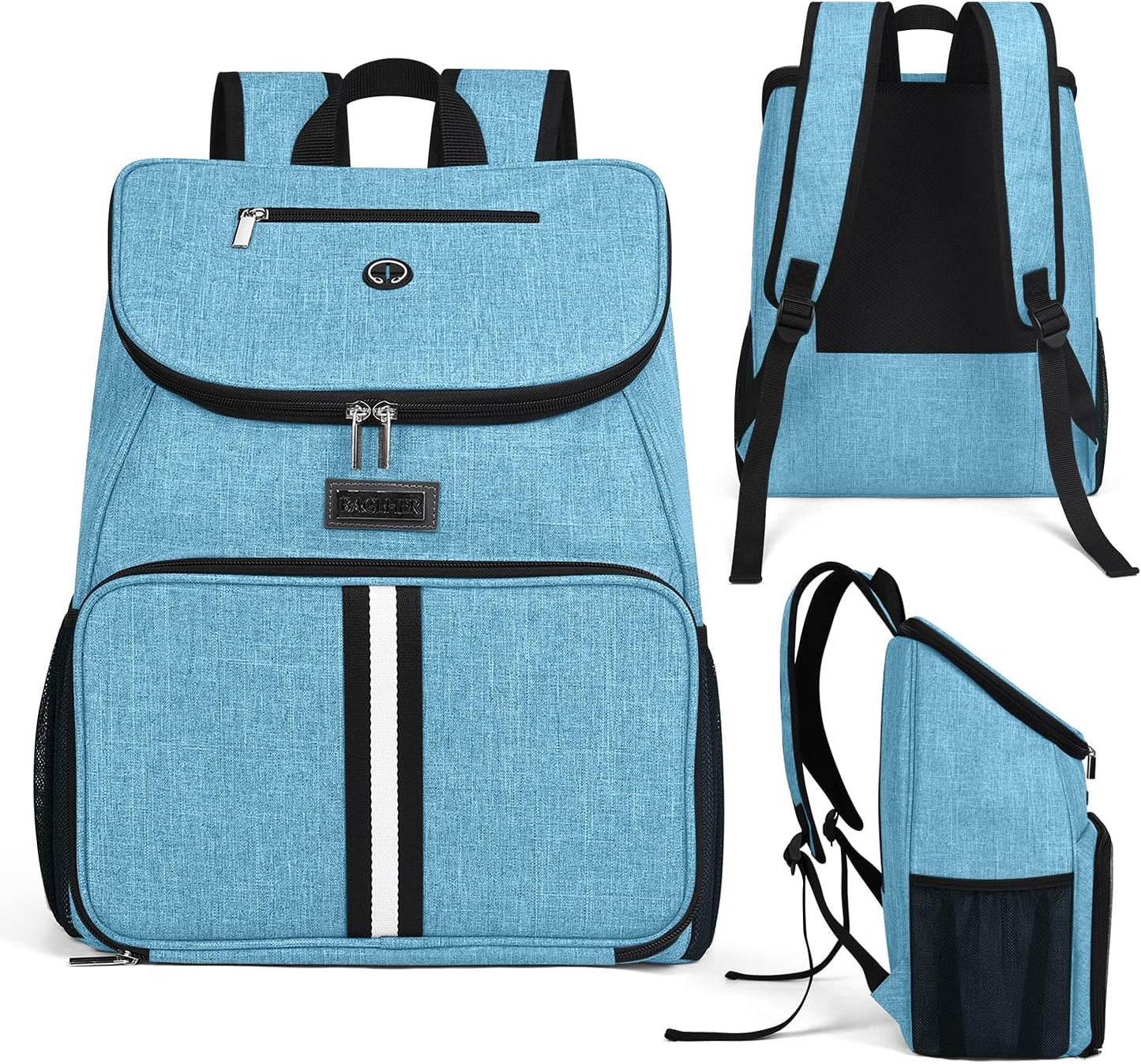 BAGLHER丨Dog Travel Bag, Airline Approved Pet Supplies Backpack, Dog Travel Backpack with 2 Silicone Collapsible Bowls and 2 Food Baskets