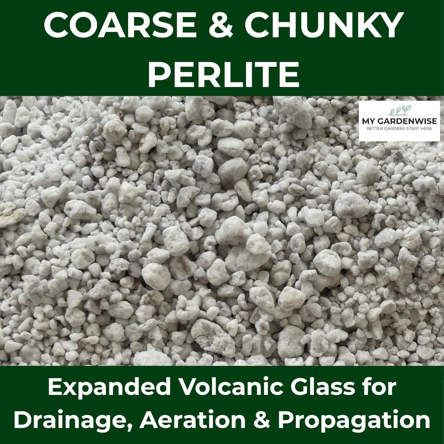 Perlite for Plants, Coarse and Chunky Horticultural Perlite, Organic Perlite for Gardening Indoor & Outdoor, Perlite Bulk Bag, Made in USA (1 Quart)