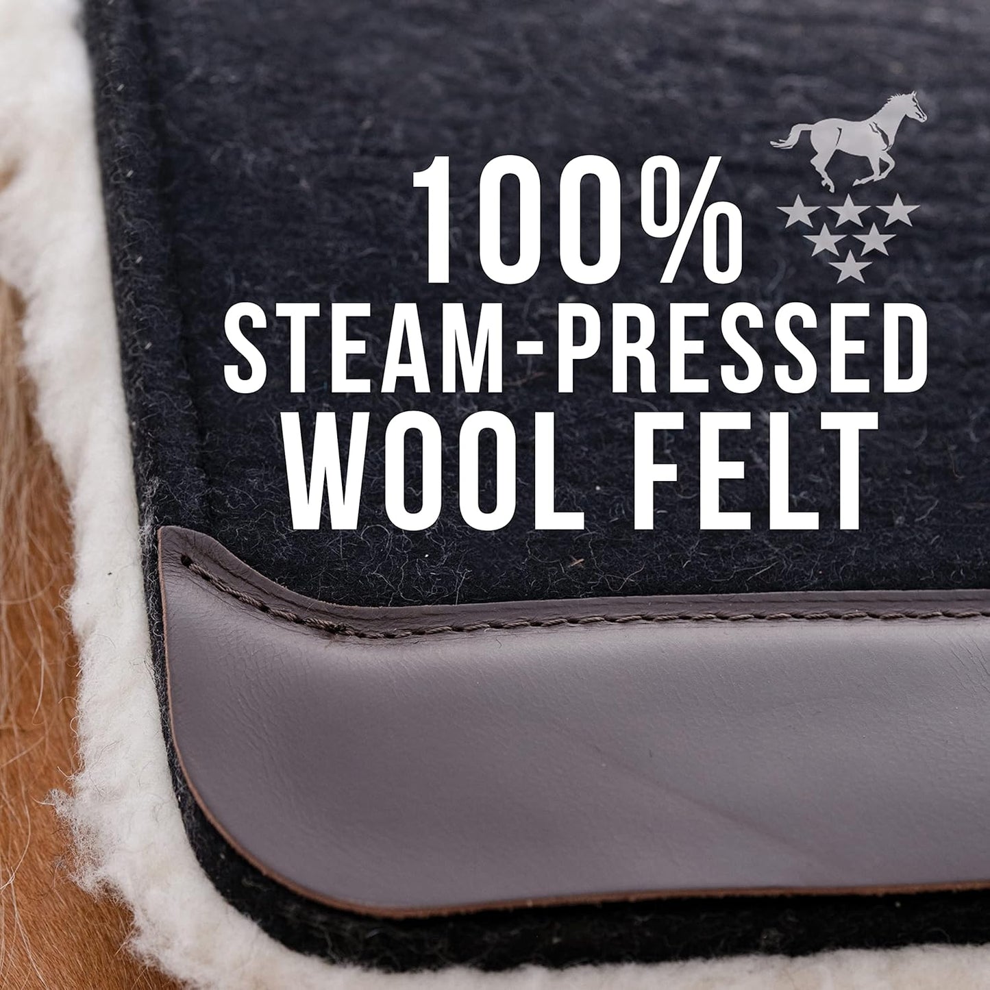 Professional's Choice 100% Steam-Pressed Wool Felt Saddle pad