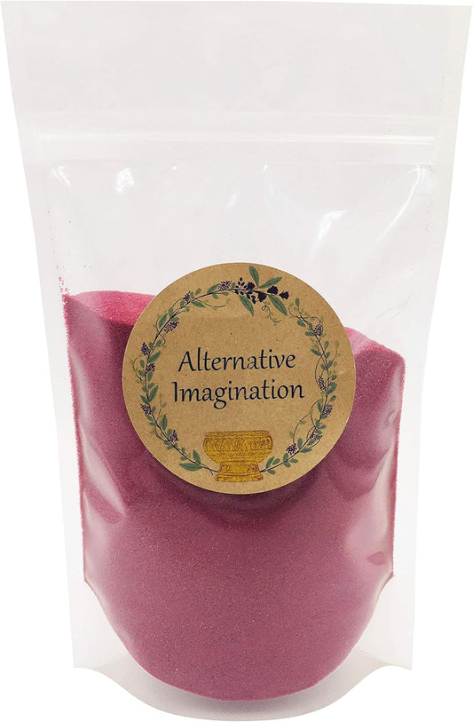 Burgundy Sand - Fine Sand for Zen Garden, Resin Incense Burner, Smudge Bowl, Ritual Incense, Cast Iron Cauldron, Unity Ceremony, Sensory Bin Table, Mandala, Crafts by Alternative Imagination (1 Pound)