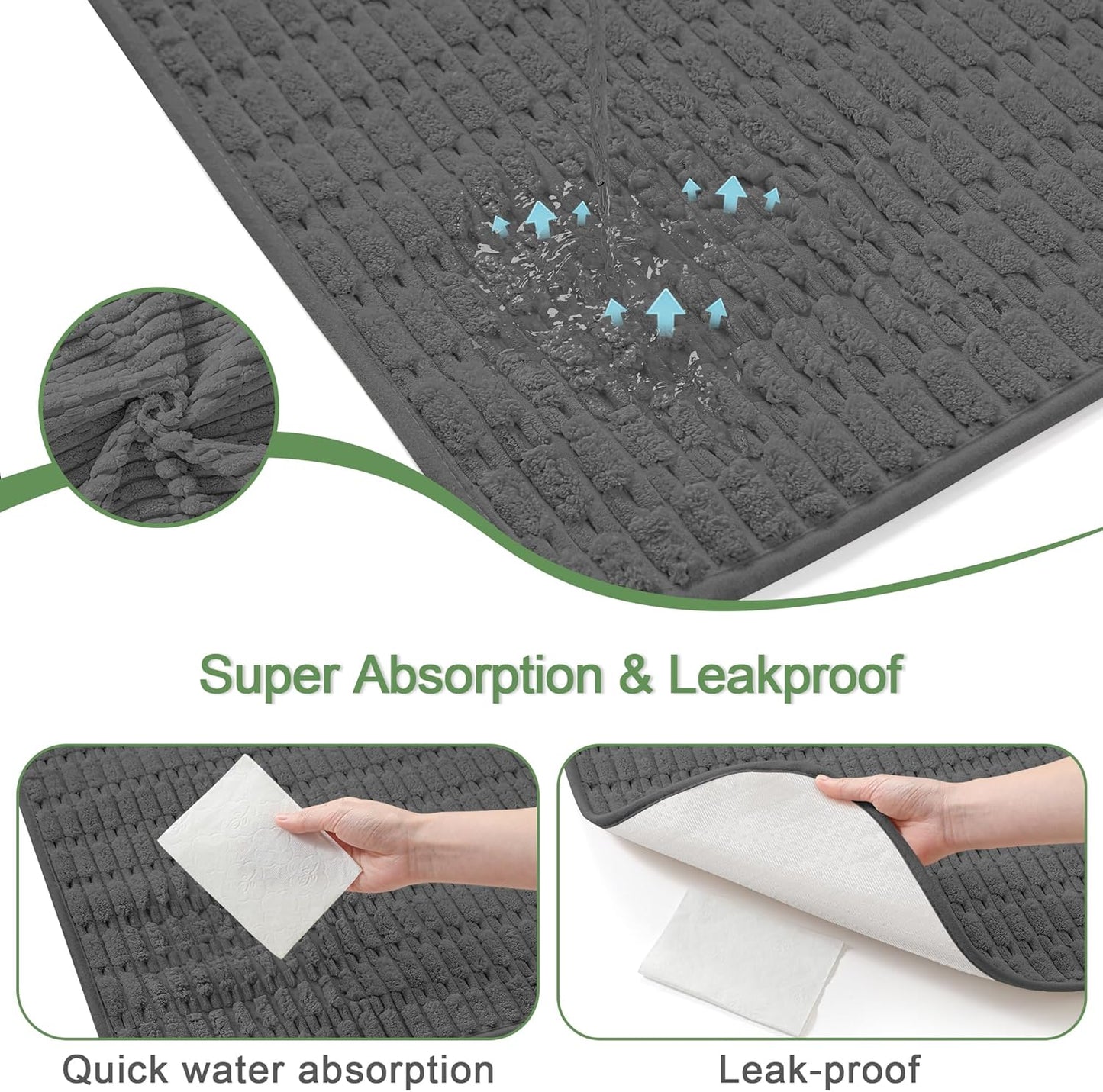 Washable Pee Pads for Dogs, 2 Pack Reusable Puppy Pads Dog Pads, Non-Slip Dog Pee Pads, Leakproof Pet Pee Pads Wee Wee Pads for Dogs. (Dark Grey, 34"x36"(Pack of 2))