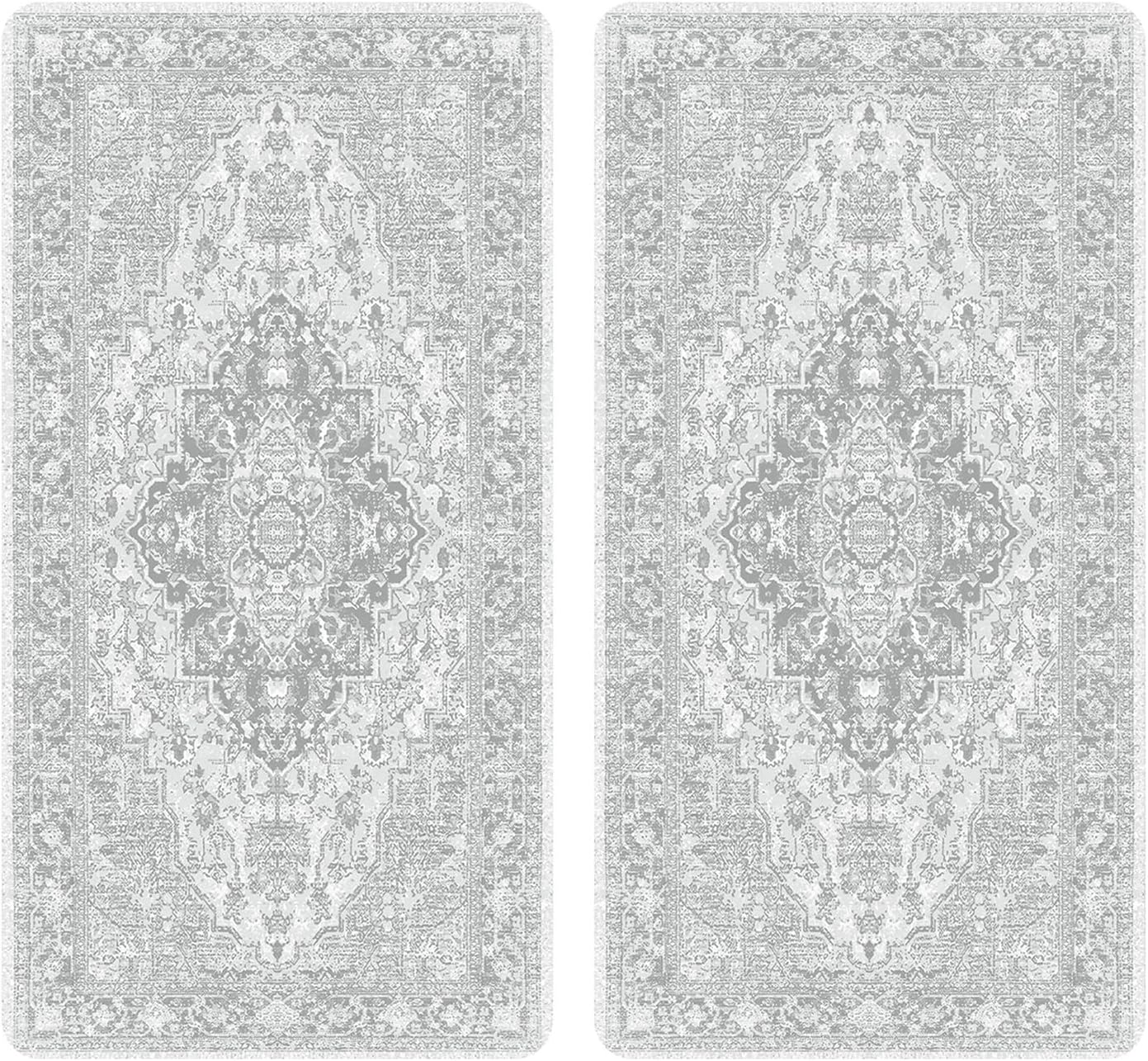 nunubaby Washable Pee Pads for Dogs, Stylish, Non-Slip and Leak-Proof Pee Pads. Reusable Potty Pads for Dogs for Crates and Floors.(Gray/Geo, 24" x48")