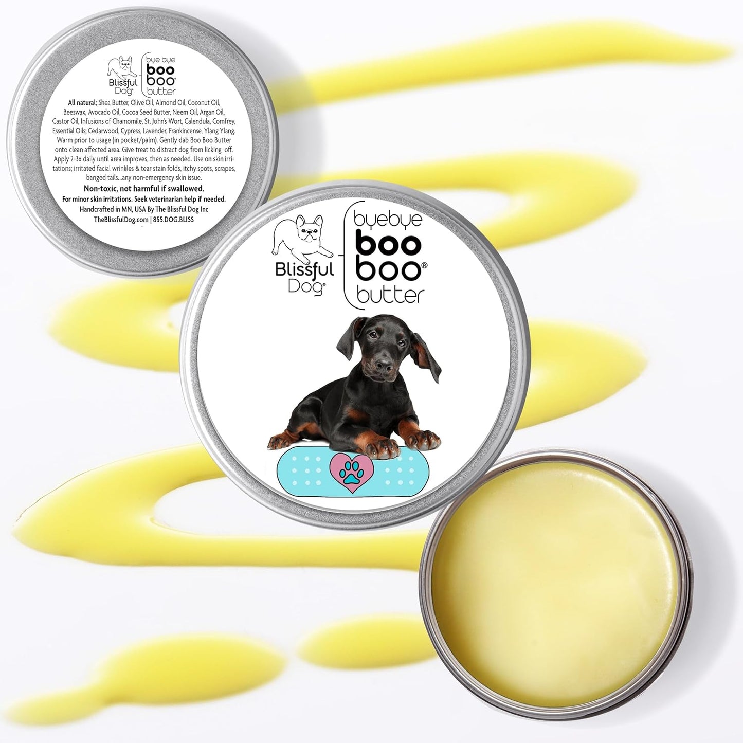 The Blissful Dog Doberman Pinscher Boo Boo Butter, 4-Ounce