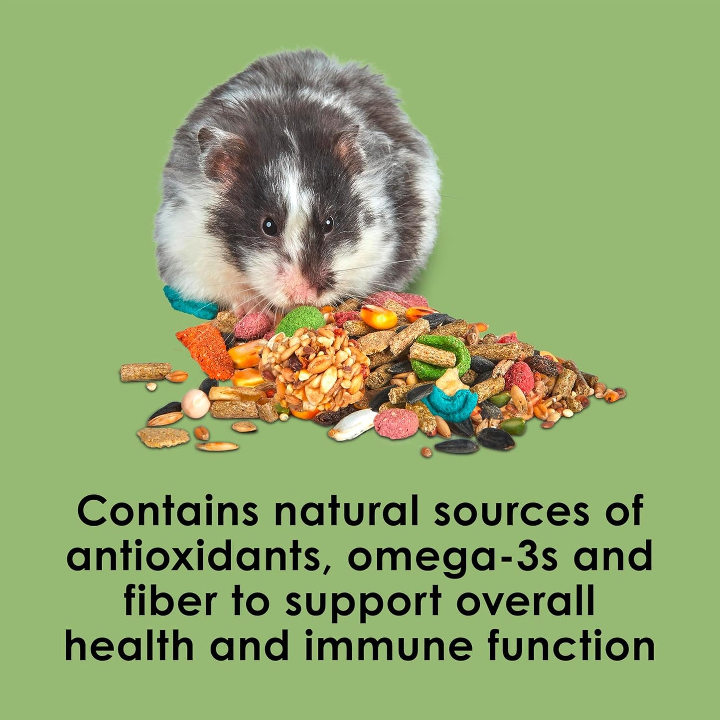 Kaytee Fiesta Hamster & Gerbil Food, Nutritious and Fun Blend, Supports Dental Health and Digestion, 4.5 pounds