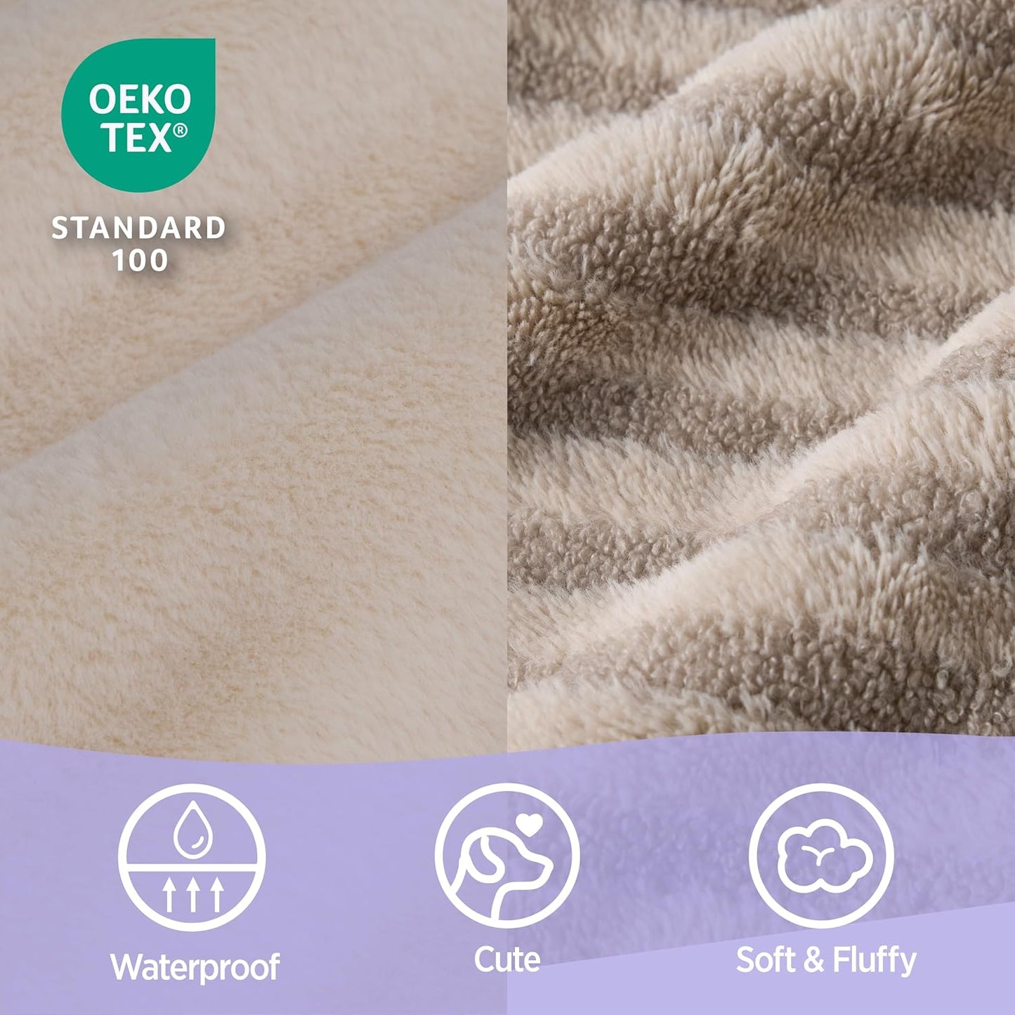 LE SURE Cute Dog Bed Medium Size Dog, Orthopedic Waterproof Medium Pet Beds with Sides, Non-Slip Bottom and Egg-Crate Foam Pet Couch Sofa with Washable Removable Cover, Hazel