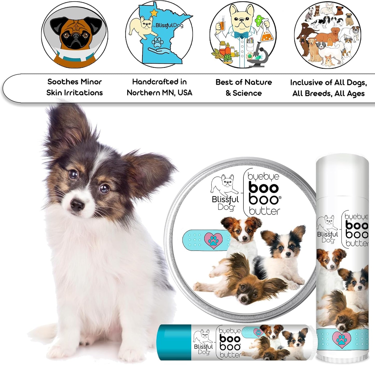 The Blissful Dog Papillon Boo Boo Butter, 16 oz.