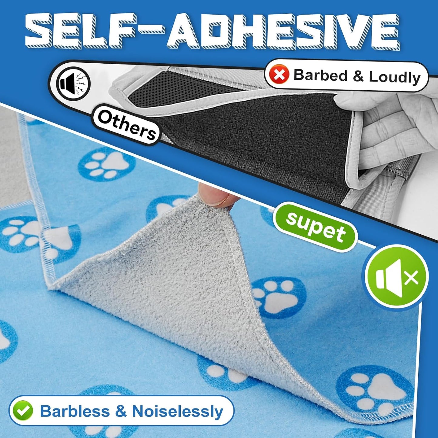 Supet Cat Wrap for Cutting Nails, Self-Adhesive Cat Grooming Wrap, Anti-Scratch Cat Wrap for Grooming, Ideal for Medicine, Nail Clipping, Teeth Brushing, Ear Cleaning