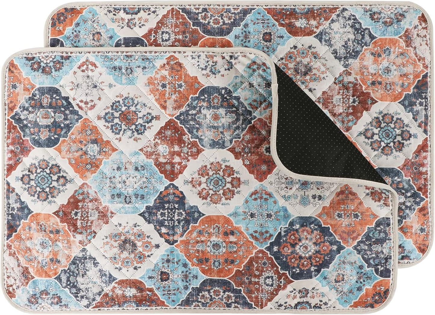 IEUUMLER Washable Pee Pads for Dogs, 2 Pack Reusable Pee Pads for Dogs Non-Slip Grip, Super Absorbent Waterproof Puppy Pads for Potty Training, Playpen, Crate, Whelping Box EU011 (Orange,41" x 41")