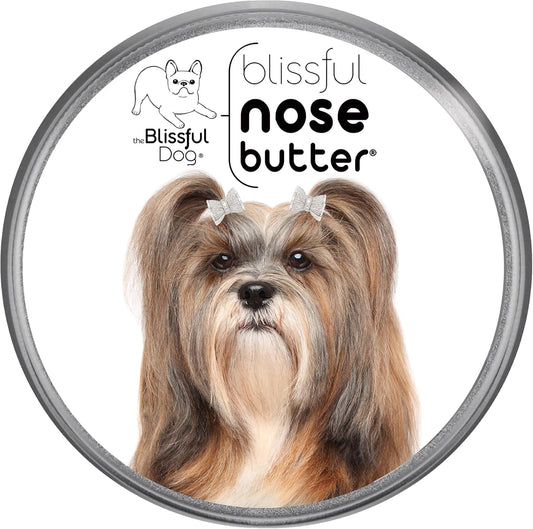 The Blissful Dog Lhasa Apso Nose Butter for Dry, Cracked Skin, Lick-Safe Dog Nose Balm with Moisturizing Shea Butter, Almond, Olive, and Essential Oils, Pet Supplies, Uncented, 4 oz.