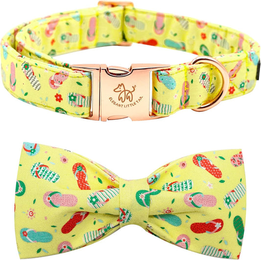 Elegant Little Tail's Cute Bowtie Dog Collar with Bow for X-Small Puppy and Cat