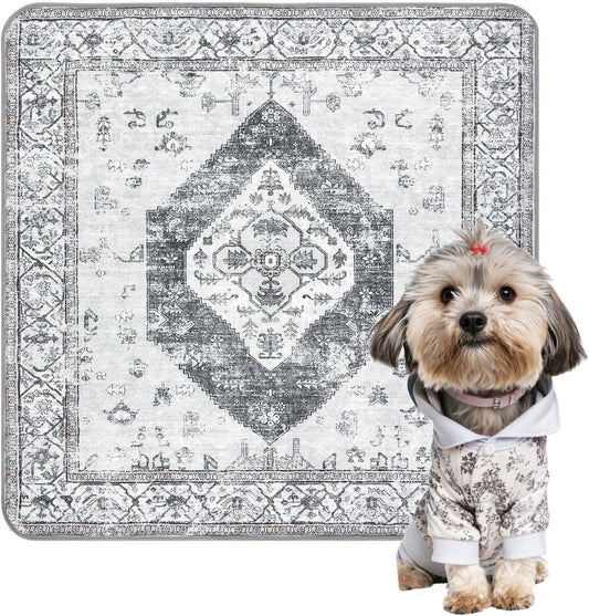 Lahome Extra-Large Washable Dog Pee Pads (72"x72") - Super Absorbent & Waterproof - Leakproof Reusable Mat for Playpens, Beds & Whelping, Convenient Cleanup,Gray