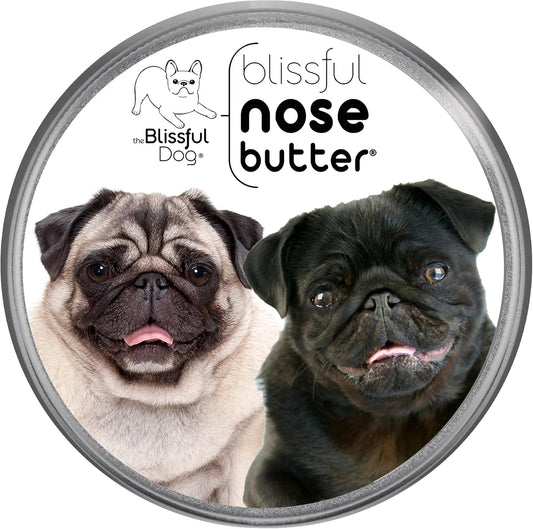The Blissful Dog Pug Duo Unscented Nose Butter - Dog Nose Butter, 2 Ounce
