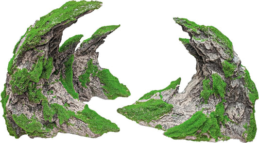 Novelsite Fish Tank Accessories, Aquarium Decorations, Scenery, Rock Ornaments - Create Aquatic Beauty with Premium Aquarium Decorations,17" W x 8.6" H x 5" D