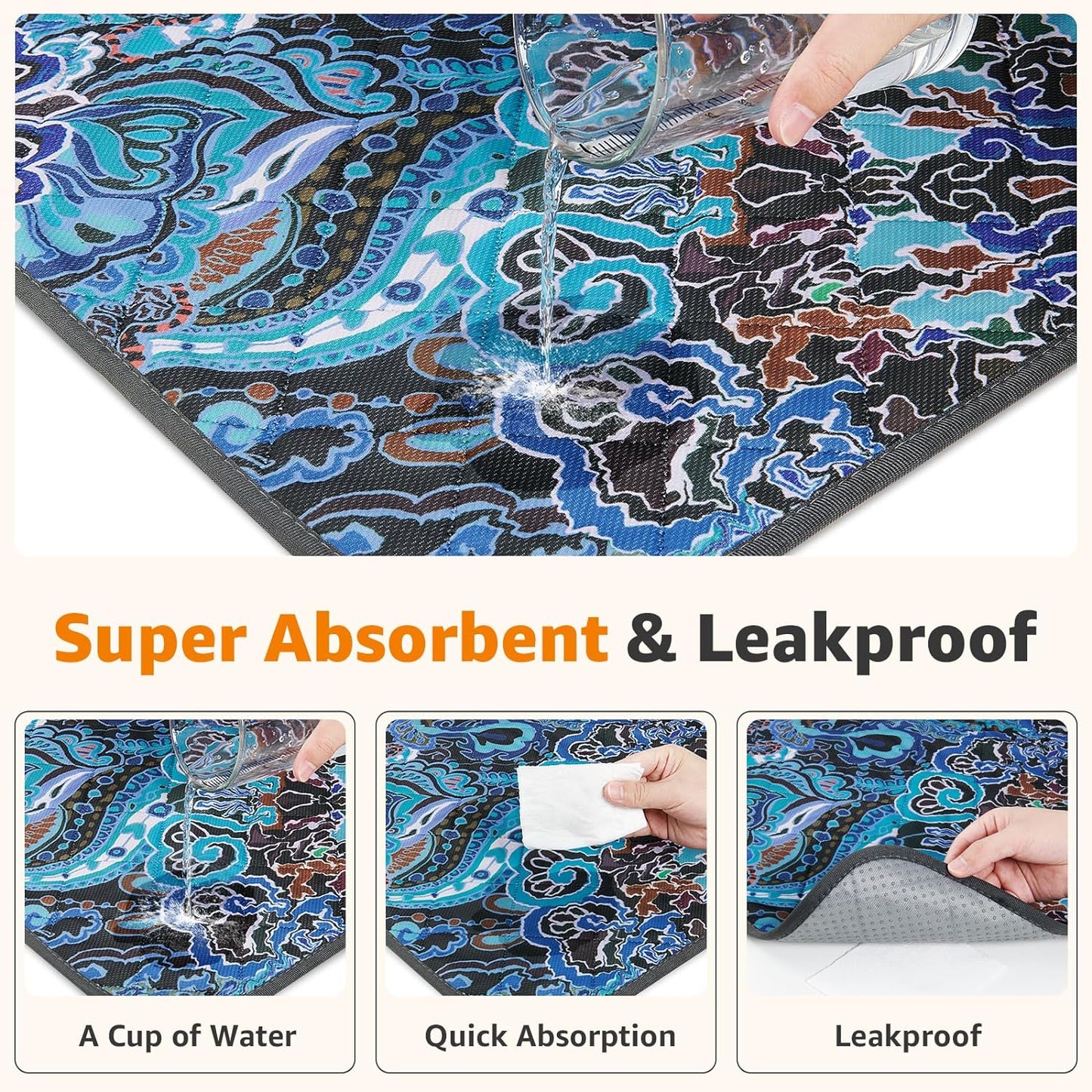 LOOBANI Washable Pee Pads for Dogs, 2 Pack Super Absorbent Reusable Puppy Pads Leakproof Dog Traning Pads, Waterproof Non-Slip Whelping Pad for Floor, Playpen, Crate, Couch-31 x36 (Green)