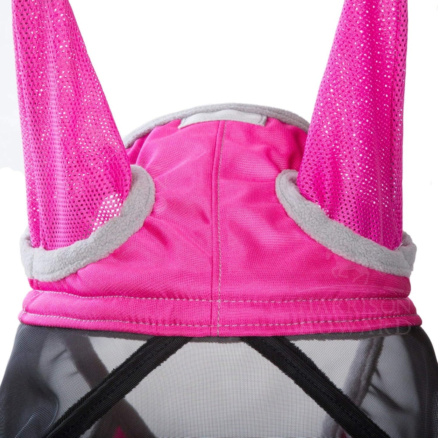 Harrison Howard CareMaster Pro Luminous Horse Fly Mask Standard with Ears UV Protection for Horse Flamingo M Cob
