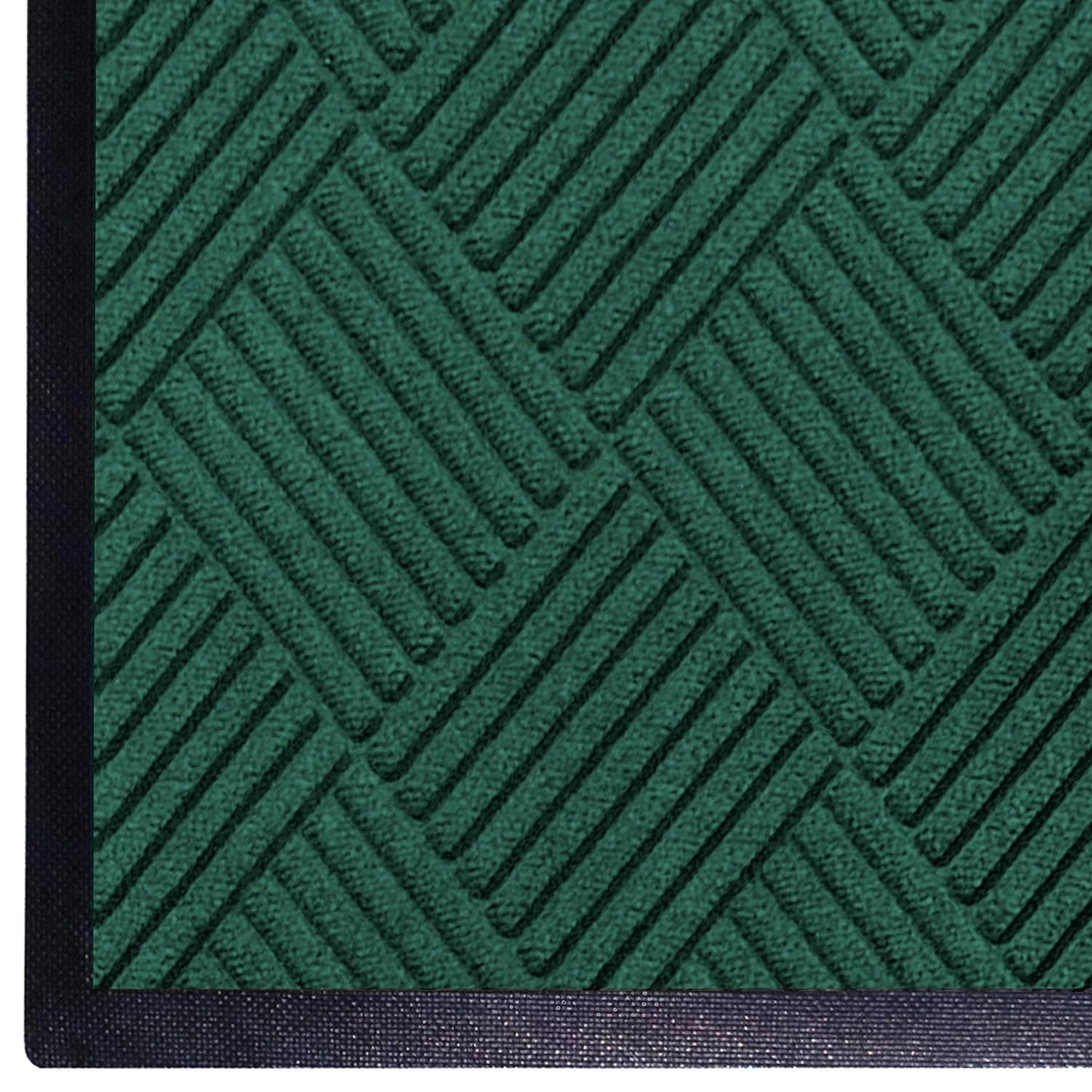WaterHog Diamond | Commercial-Grade Entrance Mat with Rubber Border – Indoor/Outdoor, Quick Drying, Stain Resistant Door Mat (Evergreen, 3' x 10')