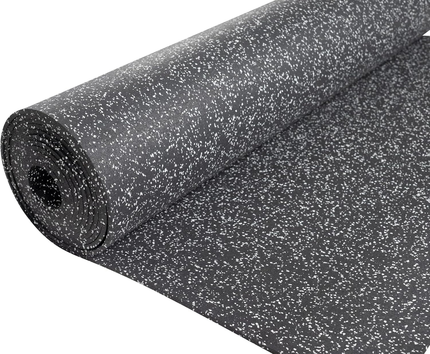 Playsafer Genaflex Rubber Gym Floor Mat, Heavy Duty Commercial Protective Gym Flooring Roll - 8mm Thick (10% Grey, 4' X 4')