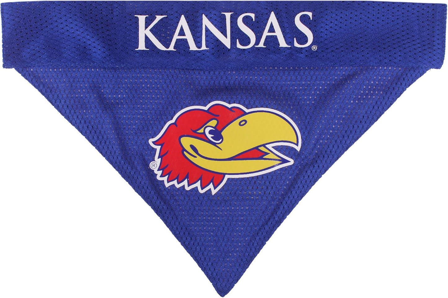 Pets First Collegiate Pet Accessories, Reversible Bandana, Kansas Jayhawks, Small/Medium