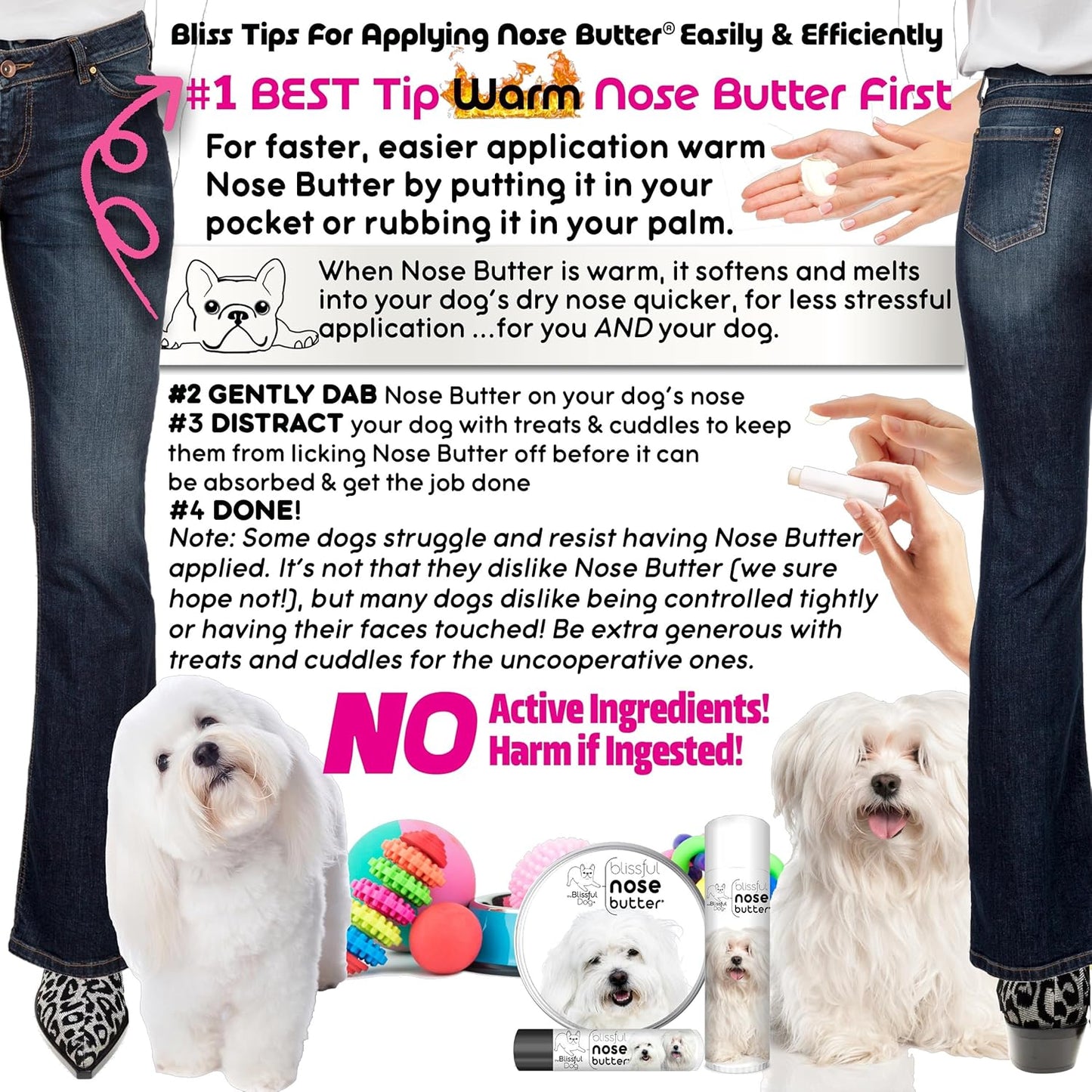 The Blissful Dog Coton de Tulear Unscented Nose Butter, 16oz