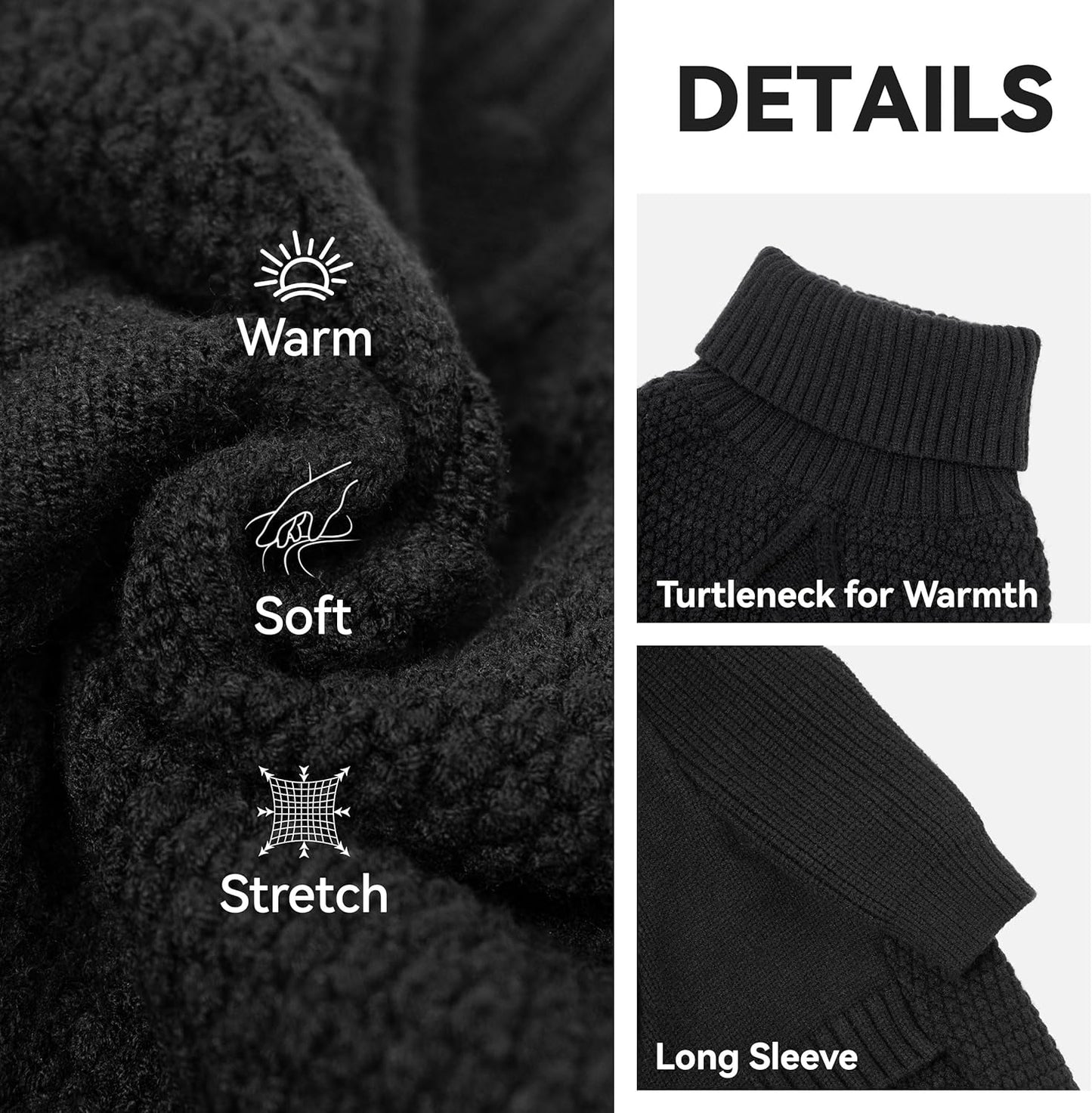 cyeollo 4XL Dog Sweater, Stretchy & Cozy Warm Dog Sweaters for Large Dogs Boy, Pullover Knit Fall Winter Sweatshirt Big Dogs Clothes, Doberman Great Dane Apparel, Black XXXXL