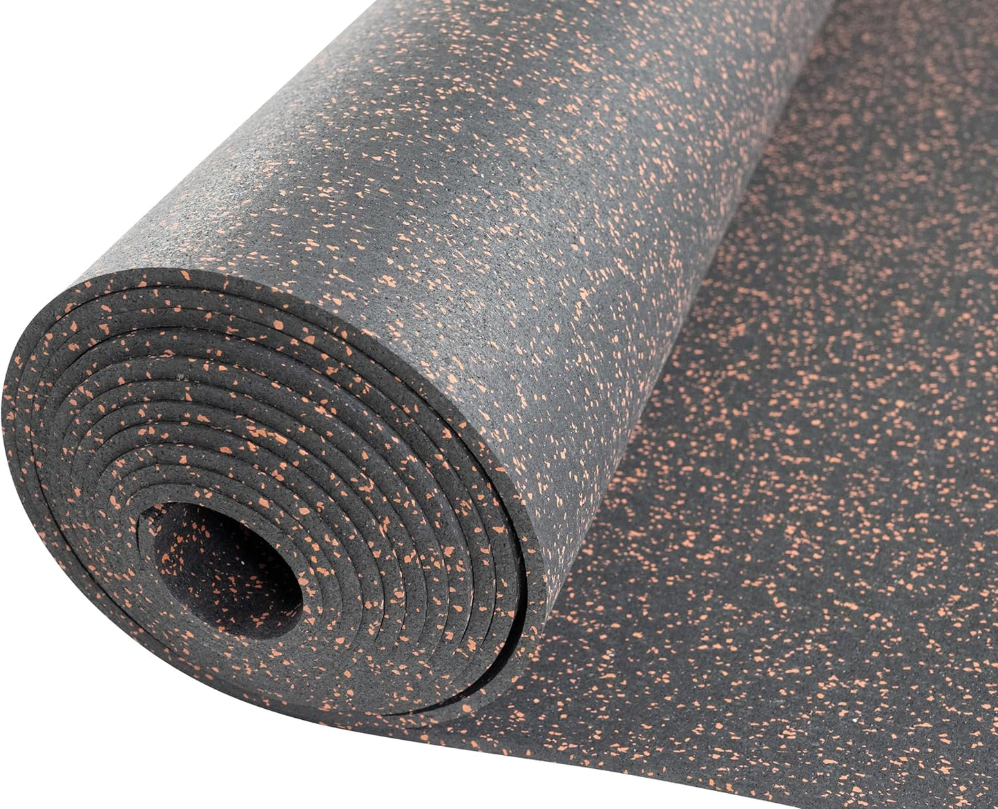 Playsafer Genaflex Rubber Gym Floor Mat, Heavy Duty Commercial Protective Gym Flooring Roll - 8mm Thick (10% Red, 4' X 4')