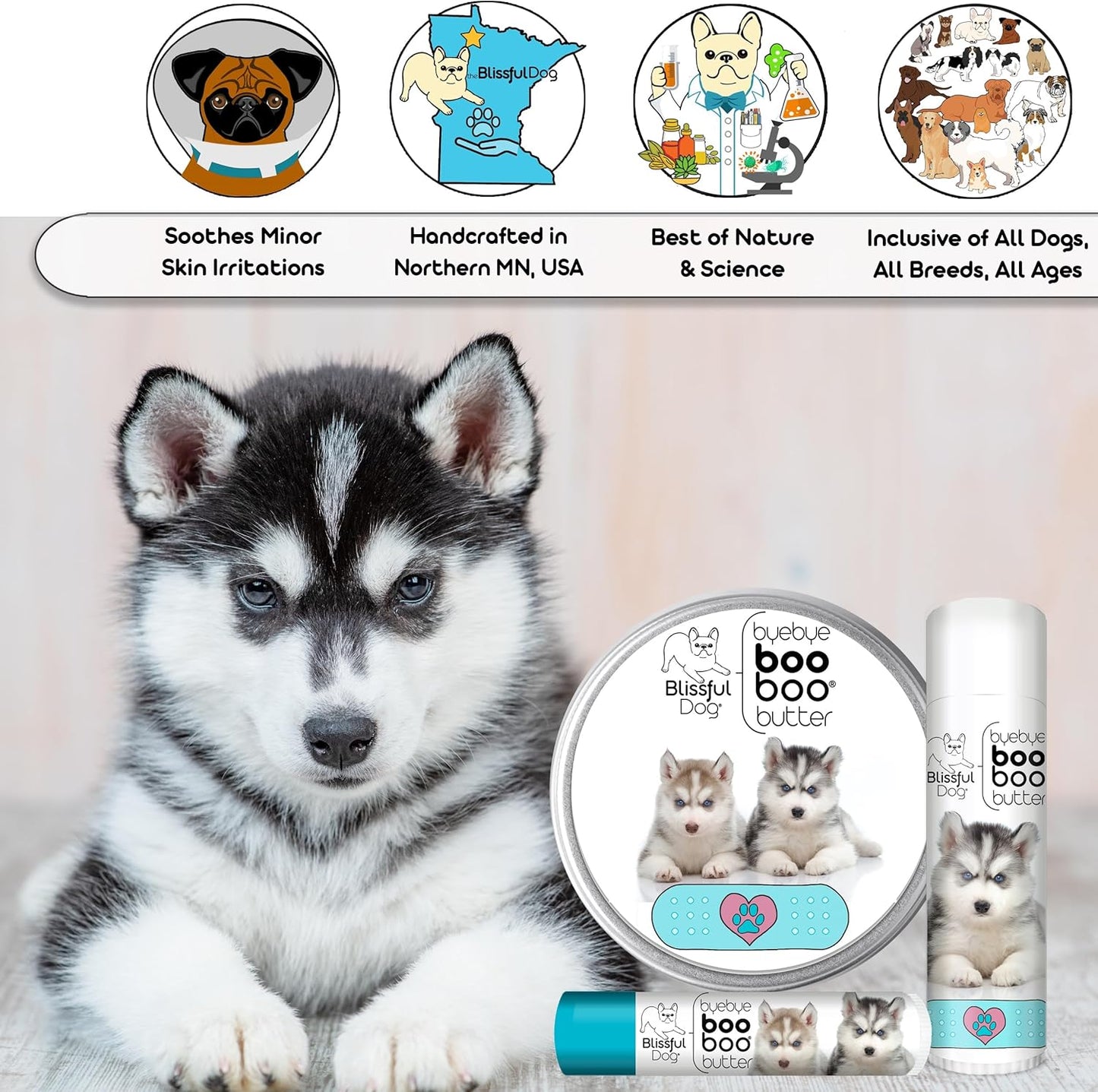 The Blissful Dog .15 oz Tube Husky Booboo Butter