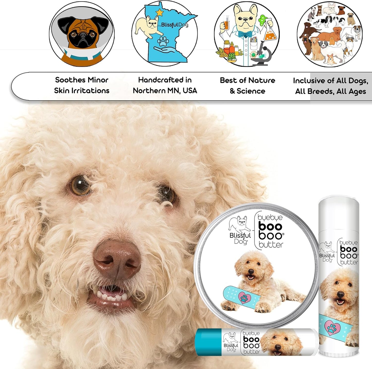 The Blissful Dog Goldendoodle Boo Boo Butter, 16 oz.