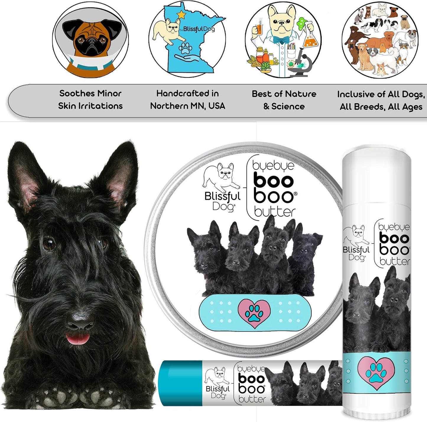 The Blissful Dog Scottish Terrier Boo Boo Butter, 8 Ounce