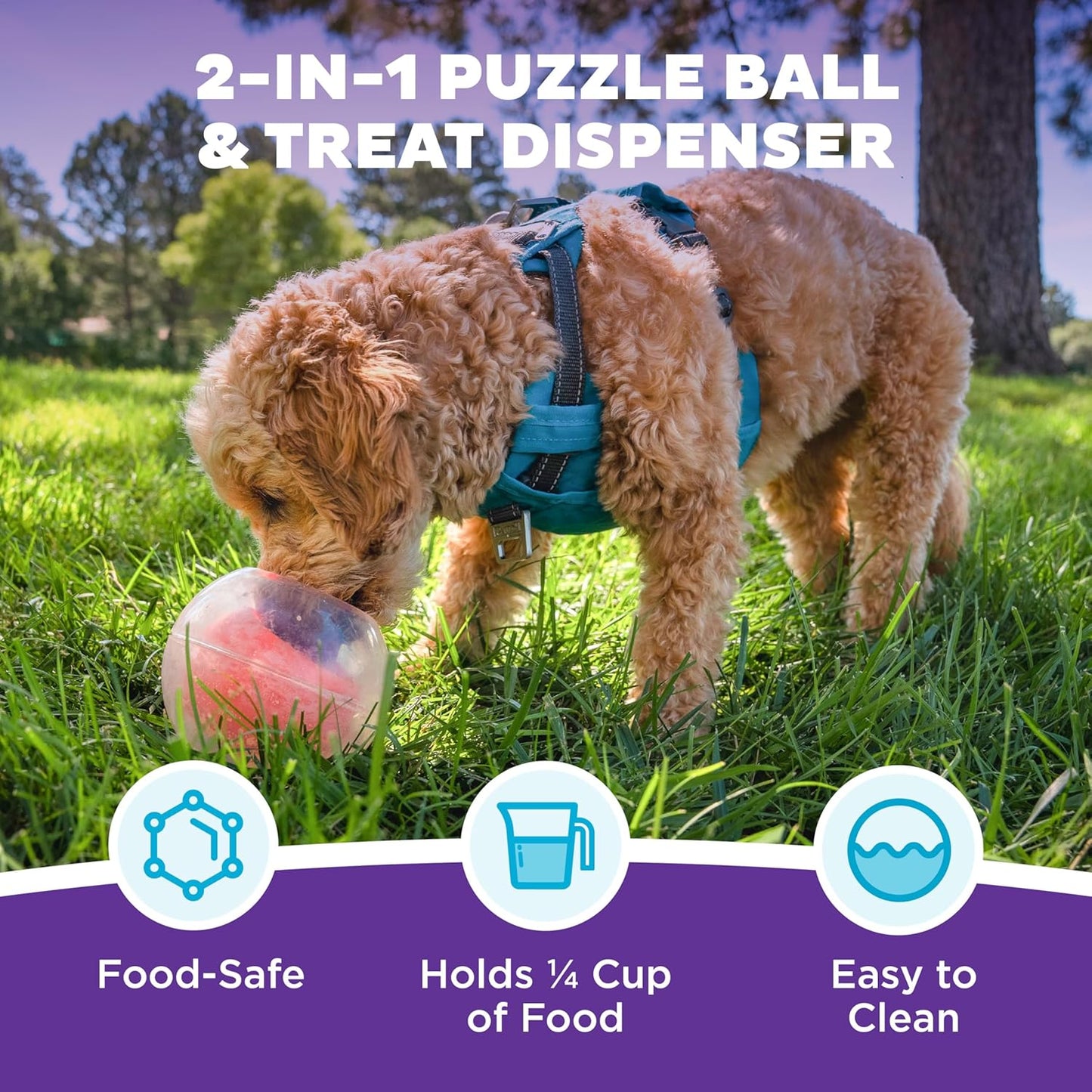 Outward Hound Nina Ottosson Topsy Treat Ball Dog Puzzle Interactive Treat Puzzle Dog Enrichment Dog Toy, Level 1 Beginner, Orange