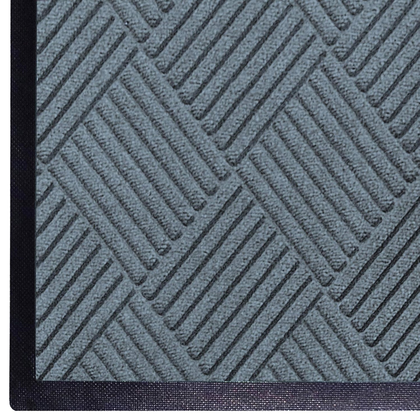 WaterHog Diamond | Commercial-Grade Entrance Mat with Rubber Border – Indoor/Outdoor, Quick Drying, Stain Resistant Door Mat (Bluestone, 6' x 12')